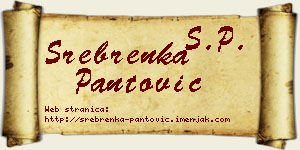Srebrenka Pantović vizit kartica